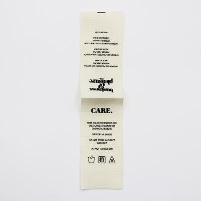 China Sustainable Apparel Fabric Printed Label Custom Label Printing for sale