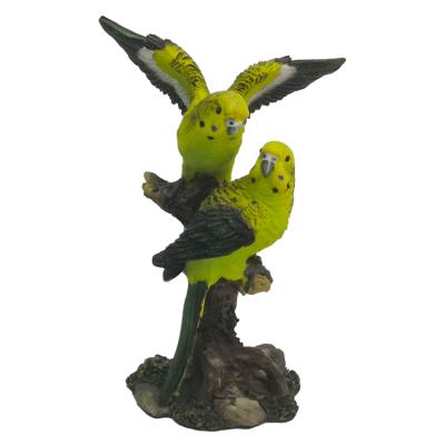 China World Customized Resin Parrot Statue Home and Garden Decoration Bird Animal Figurine for sale