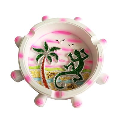 China Round Resin Resin Souvenir The Ashtray Custom Promotion Gift for sale