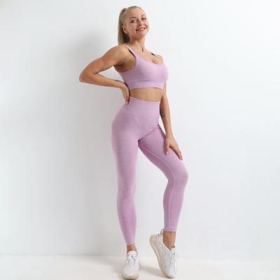 China Wholesale Breathable Top Bra And Gym Fitness Yoga Wear Women Sportswear Top Bra And Legging for sale