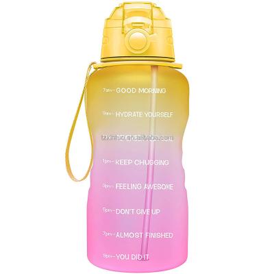 China Best Viable Selling Motivational Bottles Tall 1/2 Gallon Tritan Luxury Water Bottle for sale