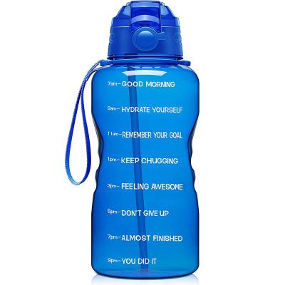 China Amazon Sustainable Hot Selling 1 Gallon Large Plastic Motivational Water Bottle With Marker And Time Straw for sale