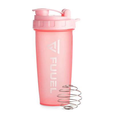 China Custom Viable LOGO Clear Plastic Drinking Water Collapsible Premium Quality Shaker Bottle for sale