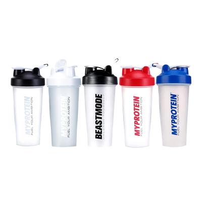 China Custom Bpa Free Plastic Shaker Bottle Logo Sports Gym Protein Viable High Quality Black Shaker Bottle for sale