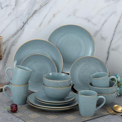 China Sustainable Hot Selling Tableware Porcelain Dishes Plates Dinner Set Ceramic Plates Dinnerware Sets for sale