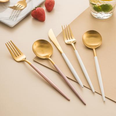 China Sustainable Luxury Knife Fork Eating Spoon Chopsticks With Gift Box Christmas 304 Stainless Steel Cutlery for sale