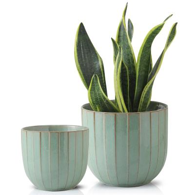 China Durable Ceramic Succulent Flower Pot Balcony Flower Pots Home Decorations For Living Room for sale