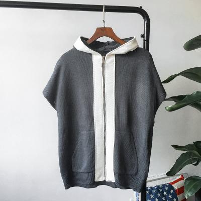 China OEM Anti-Shrink Custom Knit Cardigan Sweater Fashion Zipper Hooded Loose Cardigans For Men for sale