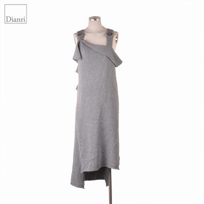 China Anti-pilling Women Solid Sling Sleeveless Swing Sweater Long Maxi Dress for sale