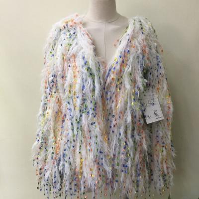 China Anti Shrink Macrame Top Knit Jacket Cardigan With Fringe Multicolor Crochet for sale