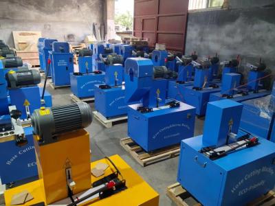 China Fabricación de máquinas de corte de mangueras de caucho con motor de corte de 2850 rpm en venta