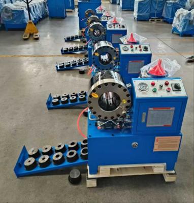 China Button Control System Blue Color 2 Inch 10 Dies DX68 Hose Crimping Machine Hose Crimper Efficiency for sale