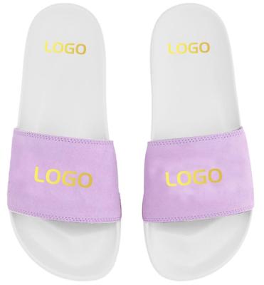 China Fashion Trend Designer PU Shoes Lady Slide Sandal Made Logo Woman Custom Slippers Printed for sale