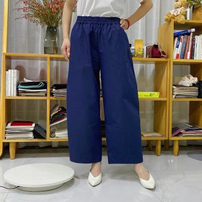 China Breathable Bujiaka 2022 Zeqing Spring And Summer Wide Leg Canvas Women's Casual Pants for sale