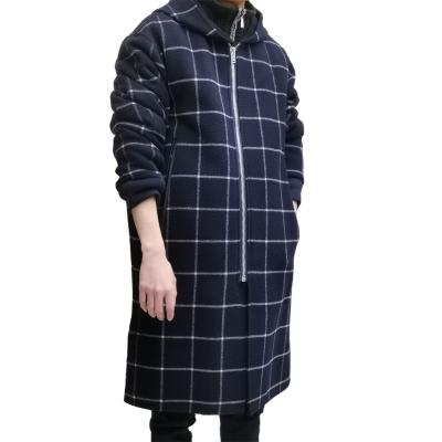 China 2020 Spring Stylish Men's Windproof New Plaid Wool Hooded Zipper 100% Double Sided Zeqing Tweed Coat for sale