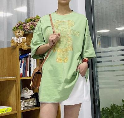 China Zeqing Breathable Bujiaka 2022 Spring New Oversized Loose Hot Animal Pattern Fashion Casual T-shirt for sale