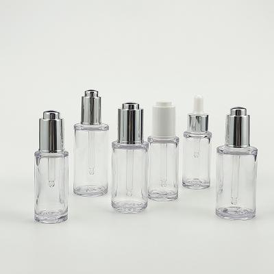 China PETG Cosmetic Wholesale Clear Plastic Hair Oil Dropper Bottles Dropper For Liquid Packaging Container for sale