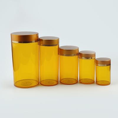 China 100ml Pill Bottle Clear Plastic Pill Bottles Packaging Medical Candy Saffron Capsule Bottles In Stock for sale