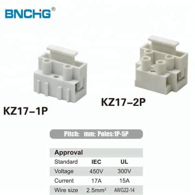 China PCB Factory Price PCB Fuse Terminal Block 2.5mm2 With 3 Pole for sale