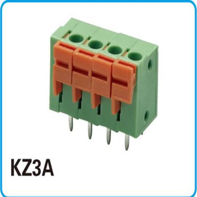 China Phosphor Copper 300V 10A Terminal Block Panel Mount Connectors 2Poles Green for sale