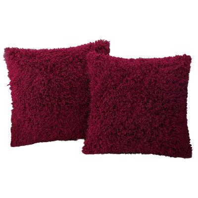 China Wholesale Professional Velvet Straw Pillowcase Winter Plush Soft Sofa Pillowcase Cushion Cover Anti-Static Factory Staple for sale