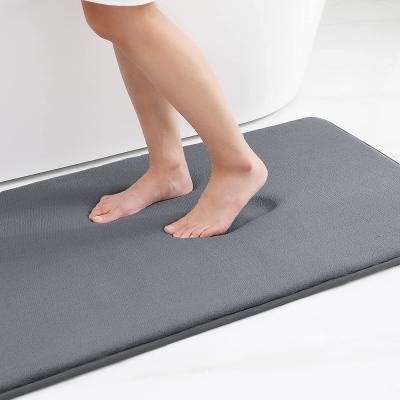 China Non Slip Memory Foam Bath Mat , Super Soft Absorbent Bathroom Covers Non Slip Bath Cover for sale