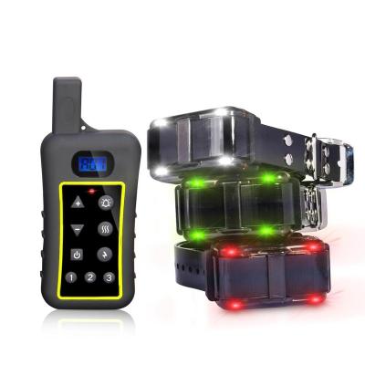 China Stocked 1200 Meters Remote Range Vibration Shock No Harm Dog Collar Anti Bark Waterproof Dog Hunting Collar for sale