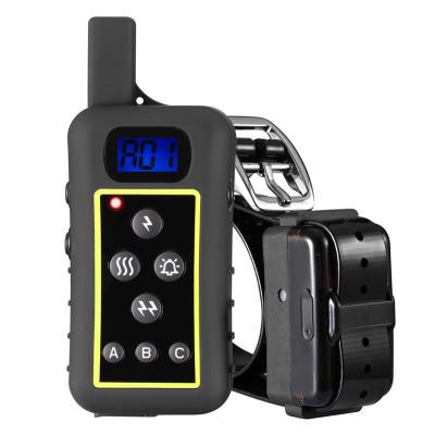 China Stored Pet Training Product Long Range 2400m Waterproof Rechargeable E-Shock Dog Training Collars With Remote For Dogs for sale