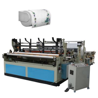 China Small Perforated Cutting Reel Embossed Paper Machine , Maxi Roll Paper Machine 150-200m/min for sale