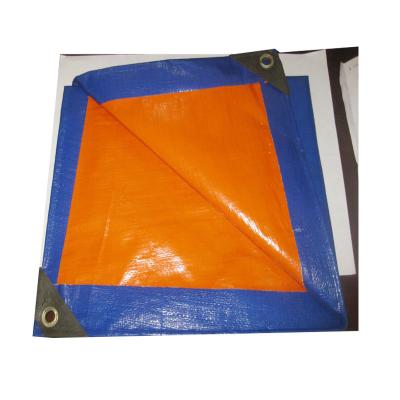 China Cover blue / orange plastic tarpaulin fabric for sale