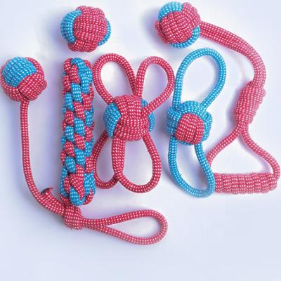 China Dogs Dog Chew Toys for Puppies Teething, 14 Pack Natural Cotton Dog Rope Toys with Ball for sale