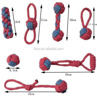 China Dogs Dog Toy Set For Large Dogs & Aggressive Chewers 7 Almost Indestructible Cotton Chewing Strings for sale