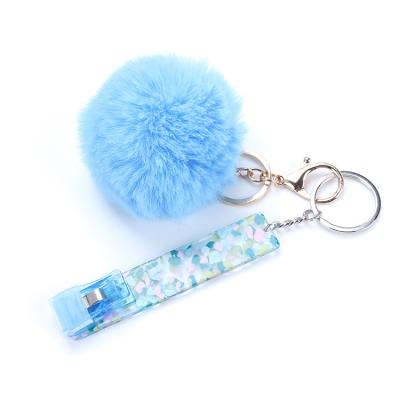 China OEM Fashion Self Defense Key Chain Set Tool Products Self Defense Women Kara Long Nail Key Chain Grab for sale