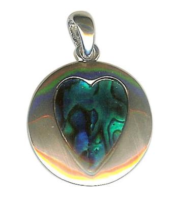 China CLASSIC Creative Silver Plated Sea Abalone Heart Shells Theme Genuine Shells Pendant Elegant Pendant for sale