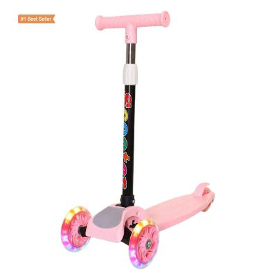 China Steel Wheels Baby Walker 3 Years Old Baby Scooter Kids 1-3 Years Old Kids Scooter Shiny Folding Balance Bike for sale