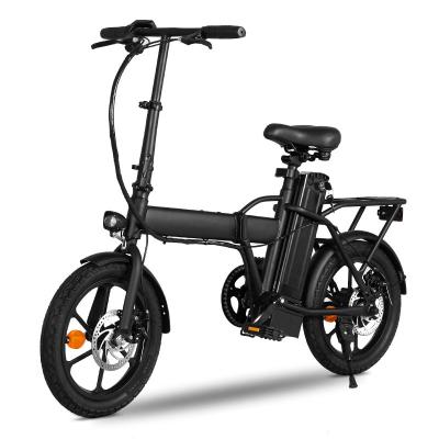 China City Folding Electric Bike Eu Warehouse 16inch Ebike Dropshipping Fat Tire Adult Electric Scooter Beach Cruiser for sale