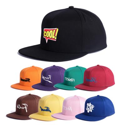 China JOINT Wholesale High Quality Men's Plain White Flat Brim Era Snap New Back Custom 6 Panel Snapback Caps Hats With Embroidery Logo for sale