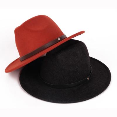 China Wholesale Comfortable Women Spring Ribbon Rope Stylish Adults Felt Wide Brim Fedora Hats for sale