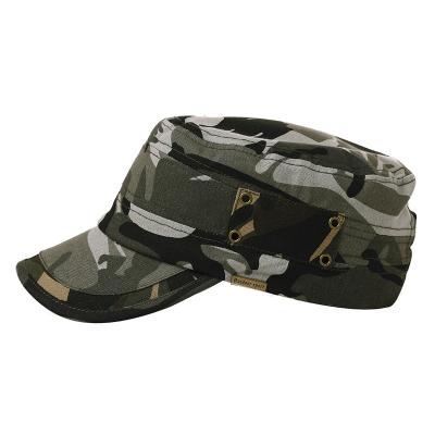 China Four Seasons JOINT Men's Cotton Woven Army Hat With Patches for sale