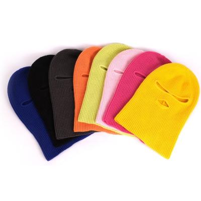 China Full Face Motorcycle 3 Hole Beanie Windproof Knit Embroidery COMMON Balaclava Ski Mask for sale