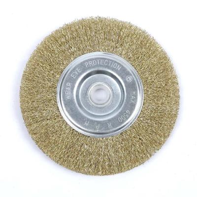 China 2020 Hot Selling Steel Wire Wheel Polishing Cleaning Brush Set with Stainless Steel Brass Plated Bristle for Cleaning Polish and Rust Removal for sale