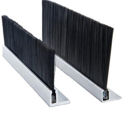 China Flexible Aluminum Escalator Safety Strip Dustproof Sealing/Cleaning/Brush Door for sale