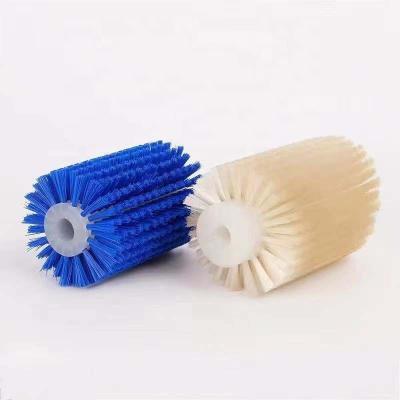 China Industrial Nylon Cleaning / Polishing Roller Brushes With Plastic Core Custom Service Provided for sale