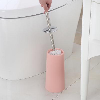 China Sustainable Modern Design Toilet Brush And Holder Longer And Heavy Enough For Bathroom Toilet for sale