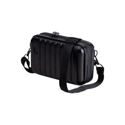 China Fashion Black ABS Hard Plastic PC Perfume Logo Travel Case Zipper Bags For Accessories for sale