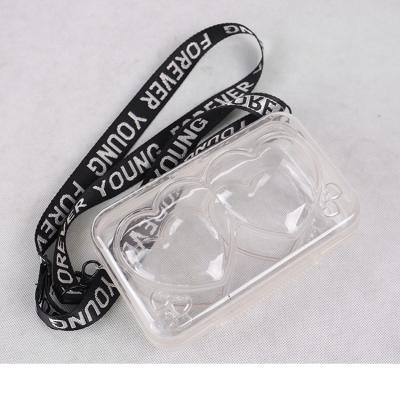 China Fashion Waterproof Shockproof Dustproof PP Heart Shape Clear Zipper Style 7 Inch Cosmetic Case for sale