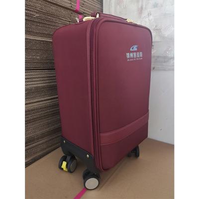 China 20 Inch High Quality Customized Fashionable Hand Carry On Luggage Trolley Wheels Suitcase With Printed Logo for sale