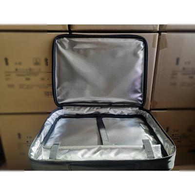 China Good Double Zipper Manufacturer Customized High Quality Silver Flame Retardant Fabric Handbag For Mini Stove for sale