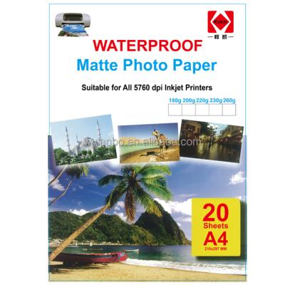 China matte photo paper /color inkjet paper A4 108gsm/128gsm/180gsm/200gsm/230gsm/250gsm 24