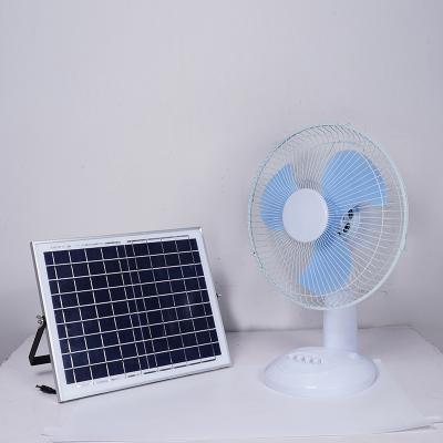 China Aluminum+ABS 15W 12 Inch USB And Solar Rechargeable Table Fan LED Light for sale